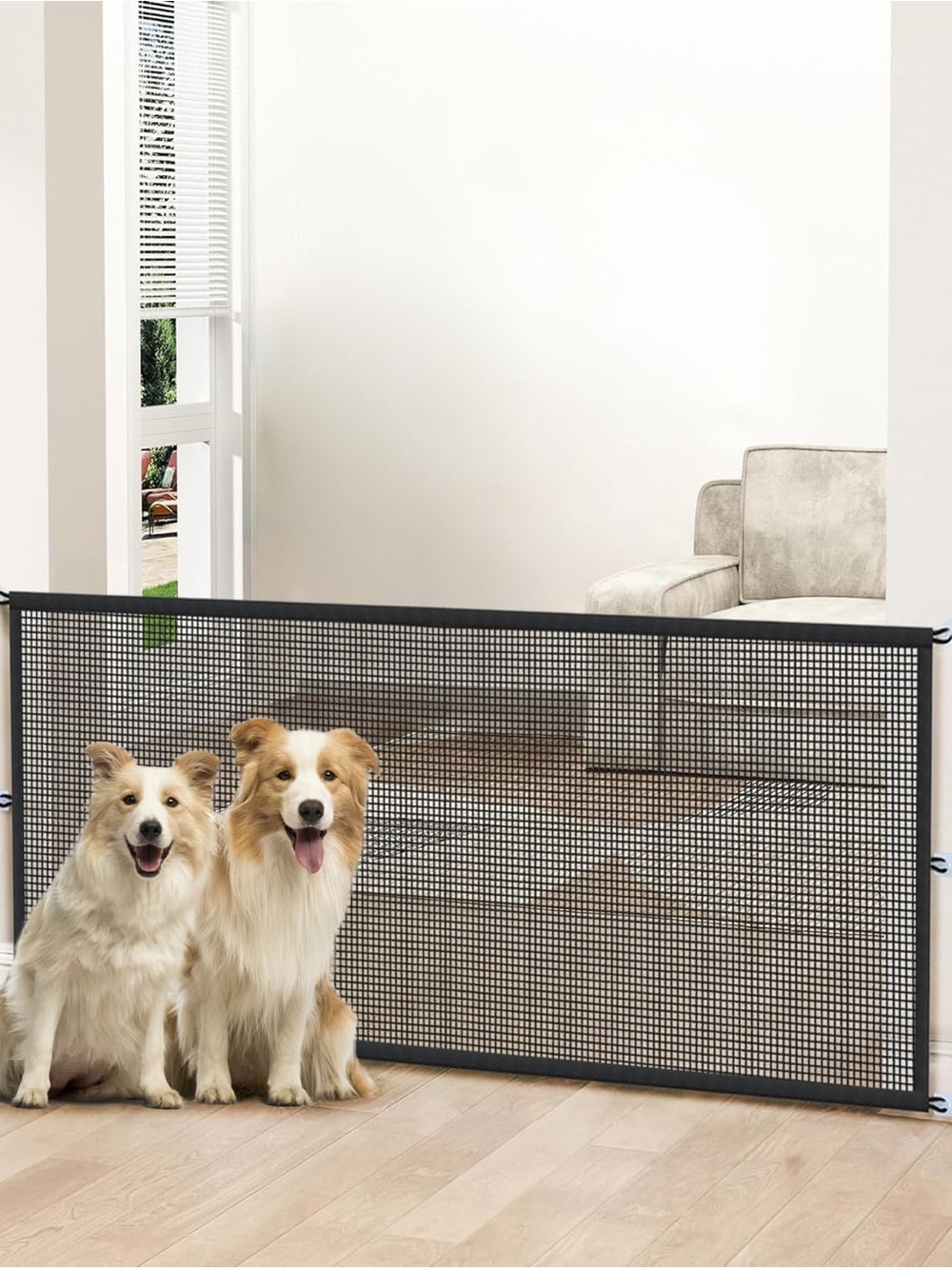 Magic Mesh Dog Gate for Doorways, Stairs, Hallway - 30x70 - NWOT -missing 1 hook